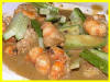 Green prawn curry
