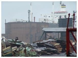 Ship breaking yard