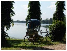 Rickshaw at ramshagar lake
