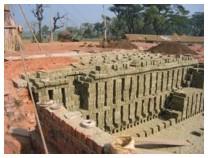 A brick factory at the river side